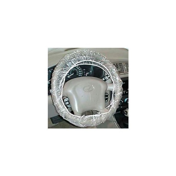 JohnDow Plastic Steering Wheel Covers, Clear - 500 Covers/Case - SWC-5